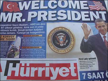 Today's front page from the Hurriyet newspaper. (Kevin Sullivan/The Washington Post)