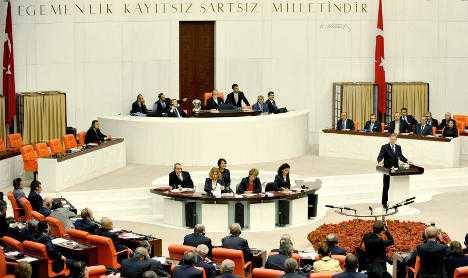 wulff in turkish parliament