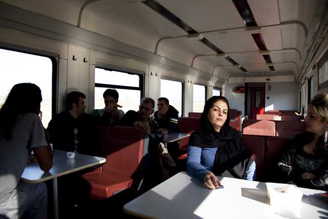 The train from Istanbul to Eastern Turkey was filled with Iranians eager to talk politics.  Photo: Alex Stonehill
