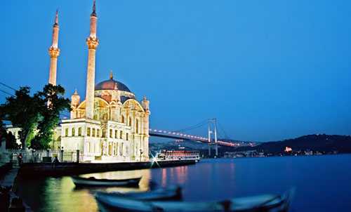 The Ortakoy Mosque in Istanbul