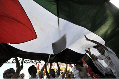 pro palestinians in athens