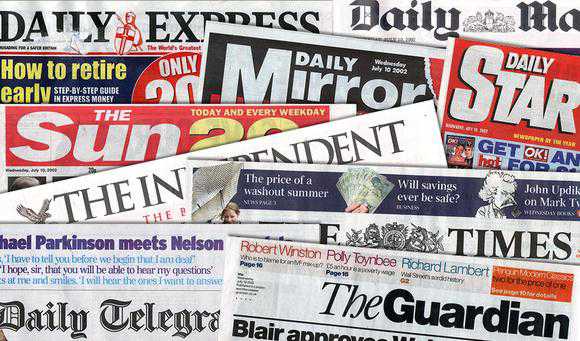 national newspapers montage