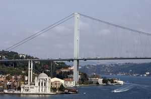 Reuters  Water delight: The suburb of Ortakoy, underneath the Bosphorus Bridge