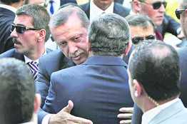 Associated Press  Prime Minister Erdogan, embracing his Egyptian counterpart Essam Sharaf in Cairo Tuesday, is seen by many Arabs as a heroic figure.