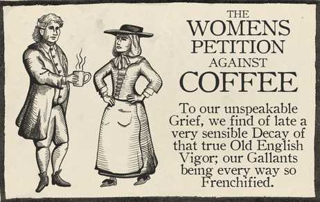 Adam Cole/NPR  The male response in defense of coffee was just as heavy-handed and, predictably, even more lewd.