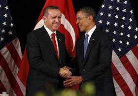 Some Turks call foul over Obama-Erdogan bat photo