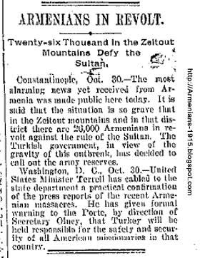 1895 11 02 Centralia Enterprise And Tribune Armenians in Revolt Centralia Enterprise and Tribune 1895 11 12