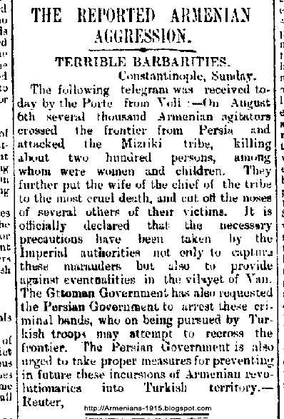 Liverpool Courier The 1897 08 10 Reported Armenian Aggression Terrible Barbarities