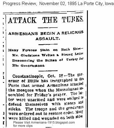 attackthe turks nov2 1895 Iowa Armenians Begin Religious Assault Attack Turks