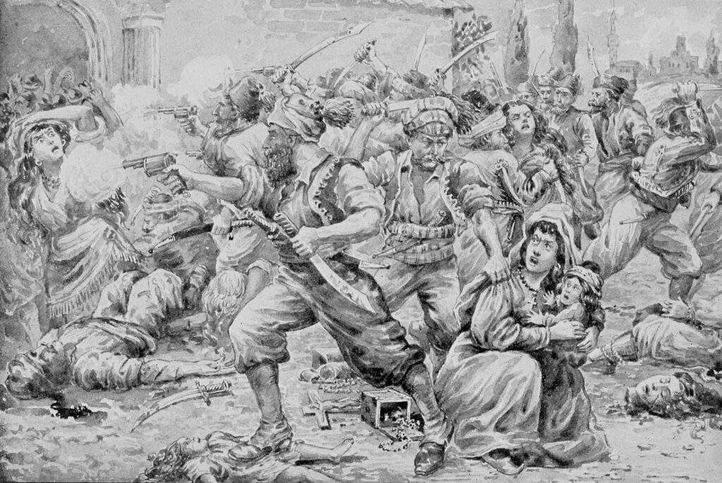 HamidianSassounmassacres 1024x685 Sketch by an eyewitness of the slaughter of Armenians at Sassoun Turkey and the Armenian Atrocities