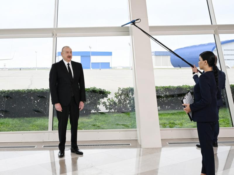 President Ilham Aliyev was interviewed by Azerbaijan Television