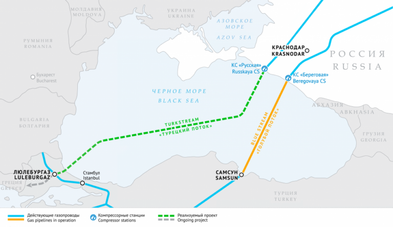 Турецкий поток карта