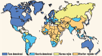 Türkiye ‘Hibrit rejimler’ kategorisinde!