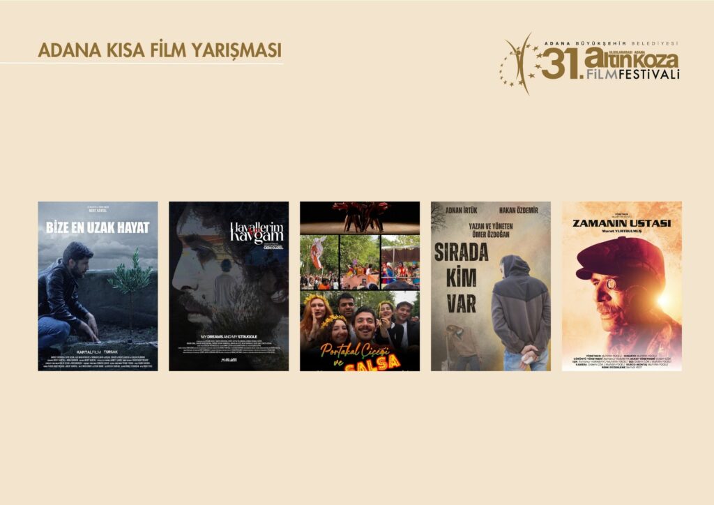 31. Uluslararası Adana Altın Koza Film Festivali'nin kısa film yarışmalarında finale kalan filmler açıklandı. Kısa filme verdiği özen ve değeri bu yıl da sürdüren festivalin Uluslararası Kısa Film Yarışması, Adana Kısa Film Yarışması ve Öğrenci Kısa Film Yarışması'nda toplam 51 kısa film, jüri karşısına çıkacak. - AdanaFF 2024 Adana Kisa Film Yarismasi