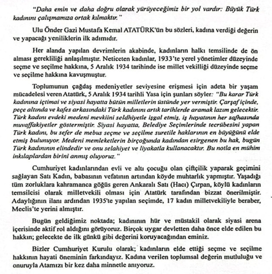 Ankara Barosu Türk kadınının seçme ve seçilme hakkının kazanmasının 90.yıldönümü bildirisinde 'Türk ' kavramını silmiş! - turk kadini secme ve secilme hakki 5 aralik