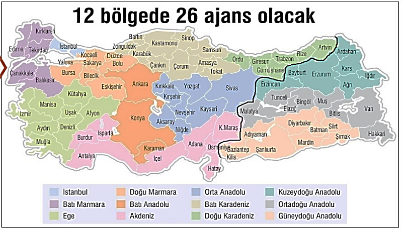 Yerelleşmeyi hedefleyen ve buna dayanak yapılan demokrasi, insan hakları, özgürlükler gibi kavramlarını kullanan DEM ve öncülü siyasi partiler ile bu kavramları en çok ihlal eden ABD/AB tezlerini kamuoyunda ısrarla savunan ve yabancı ülkeler (istihbarat örgütleri ve bağlantılı kurumlar) tarafından fonlanan dernek, vakıf, ajans gibi oluşumlarda yuvalanmış bayraksız dönek solcuların çalışmaları, gerçekte Anayasanın değiştirilemez olan 3 üncü maddesinde; “Türkiye Devleti ülkesi ve milletiyle bölünmez bir bütündür. Dili Türkçedir.” şeklinde ifade edilen üniter, merkezi, ulus devlet yapımızın yok edilmesine yönelik bir emperyalist suikasttır. - 12 bolge 26 ajans yerellesme eyalet sistemi ozerklik belediyeler