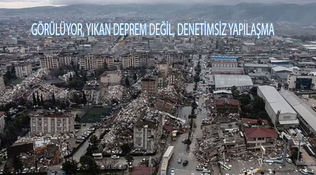 6 Şubat 2023 sabahı 04:17'de Kahramanmaraş Pazarcık merkezli 7.7 büyüklüğündeki zelzelenin ardından 13:24'de Kahramanmaraş Elbistan merkezli 7.6 büyüklüğündeki ikincisi  11 il coğrafyasında ,(resmi kayıtlara göre) 53.573 kişi ölmüş, 107.213 kişi yaralanmış, 2.5 milyon kişi de evsiz kalmıştı. - deprem denetimsiz yapilasma yikilan binalar